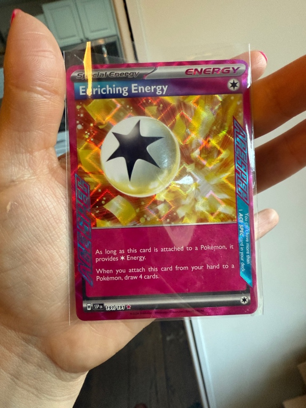 Enriching Energy Pro Trainer Card Ace Spec 191/191 Surging Sparks